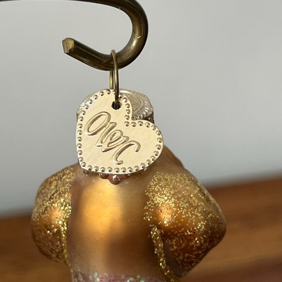 Merck Family's Old World Christmas Beagle Dog Blown Glass Ornament Glitter 3" - Picture 8 of 8